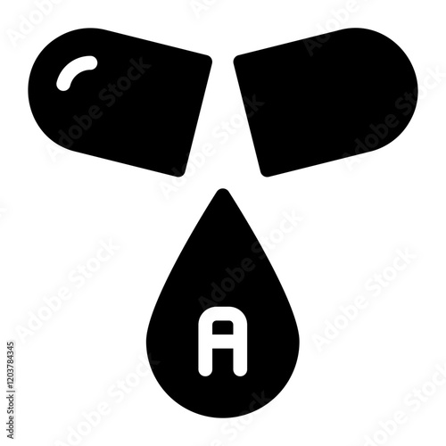 vitamin a glyph icon