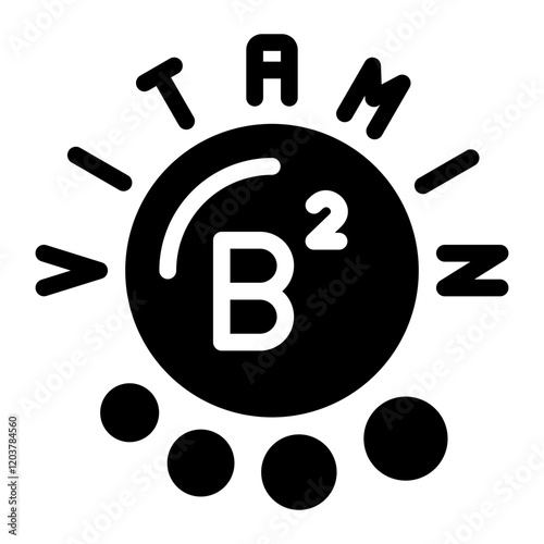 vitamin b2 glyph icon