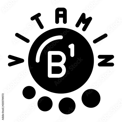 vitamin b1 glyph icon