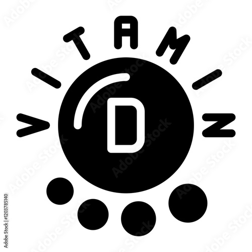 vitamin d glyph icon