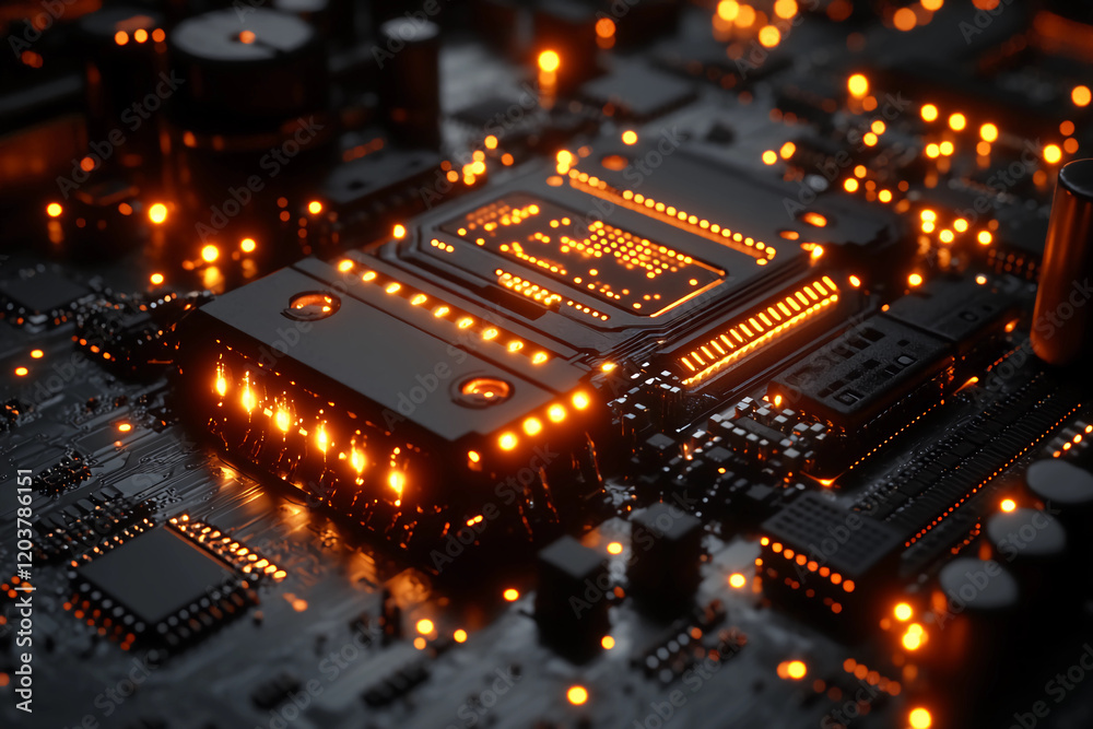 AI-Powered Semiconductor Revolution: Smart Chips with Glowing Circuits and Augmented Reality Interfaces AI-Powered Semiconductor Revolution: Smart Chips with Glowing Circuits and Augmented Reality Interfaces