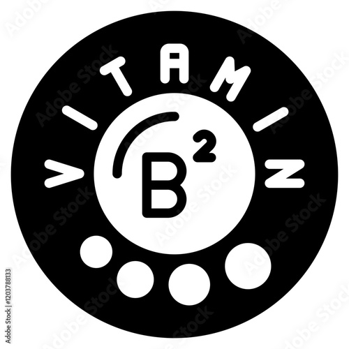 vitamin b2 glyph icon