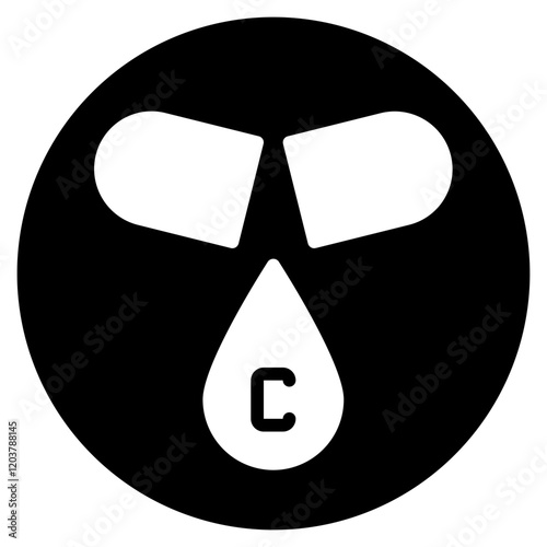 vitamin c glyph icon