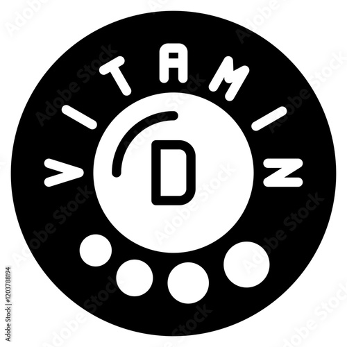 vitamin d glyph icon