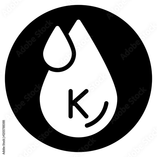 vitamin k glyph icon