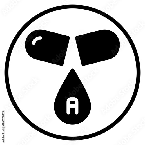 vitamin a glyph icon