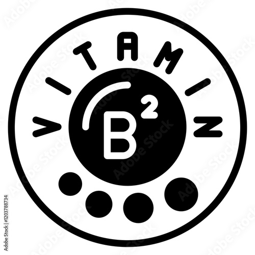 vitamin b2 glyph icon