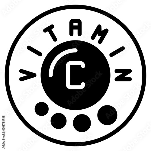 vitamin c glyph icon