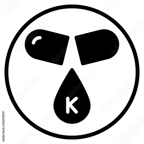 vitamin k glyph icon