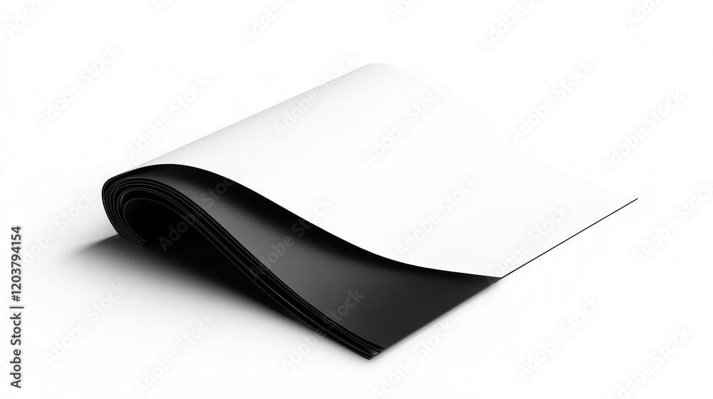 A spiralbound flip chart, hyperrealistic, white and black, isolated on white background A spiralbound flip chart, hyperrealistic, white and black, isolated on white background