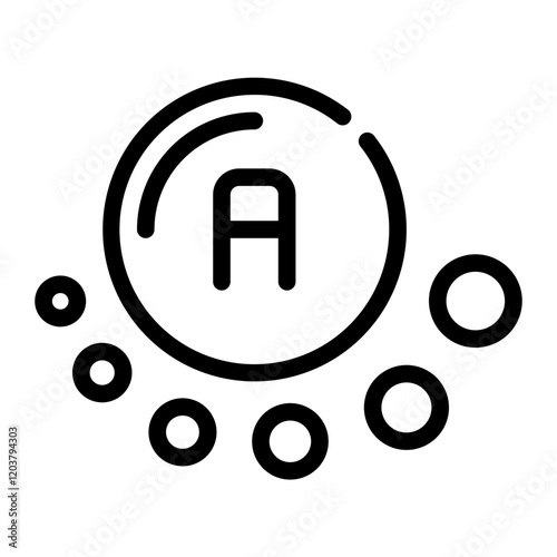 vitamin a line icon