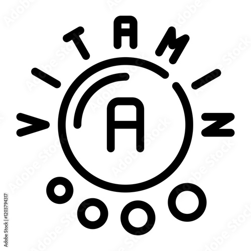 vitamin a line icon