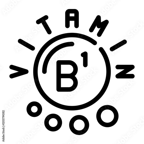 vitamin b1 line icon