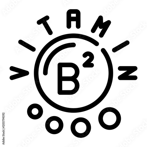 vitamin b2 line icon