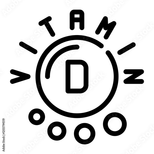 vitamin d line icon