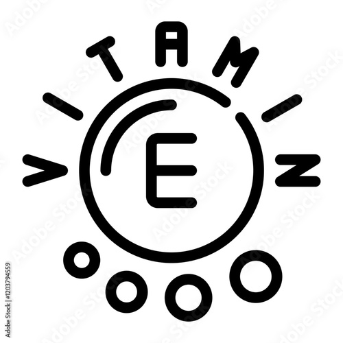 vitamin e line icon