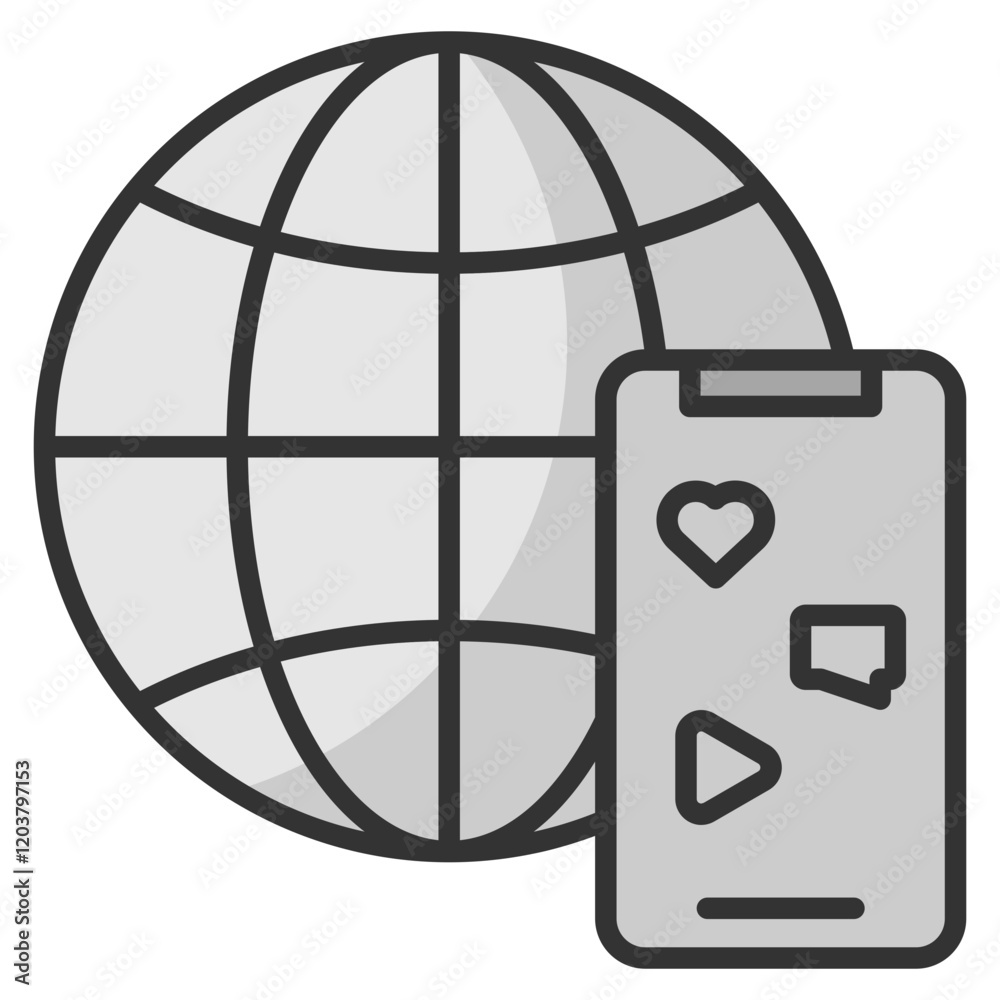 Social Media Icon Element For Design Social Media Icon Element For Design