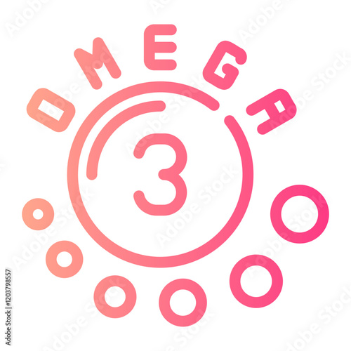 omega 3 gradient icon