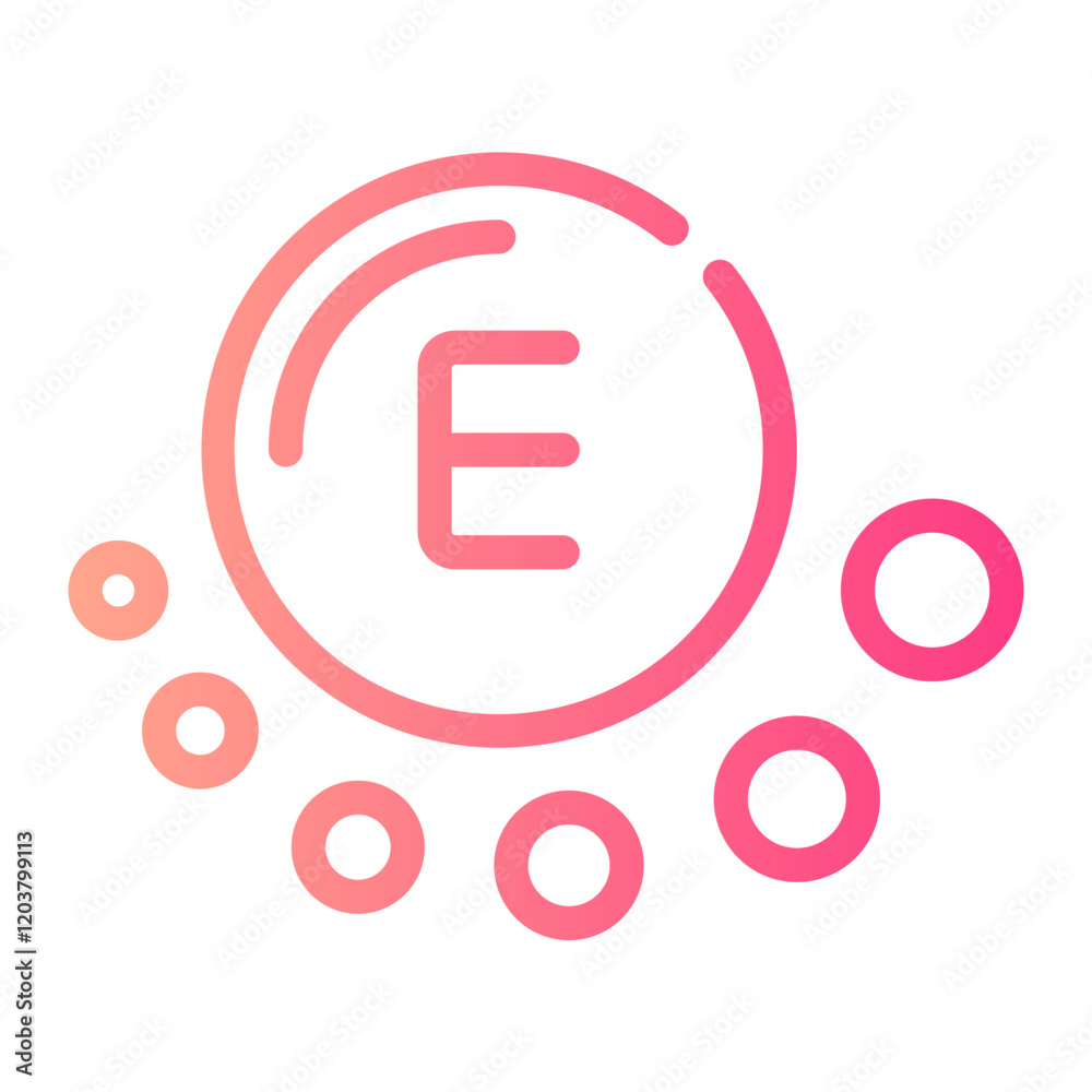 vitamin e gradient icon vitamin e gradient icon