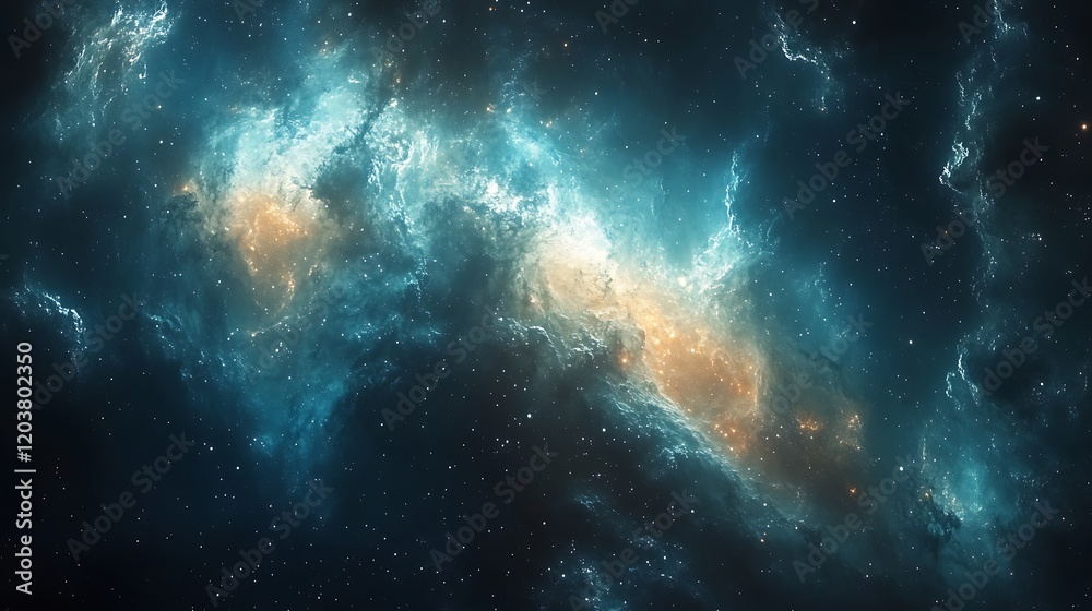 Fototapeta premium Illuminating Andromeda Galaxy with Stellar Glow