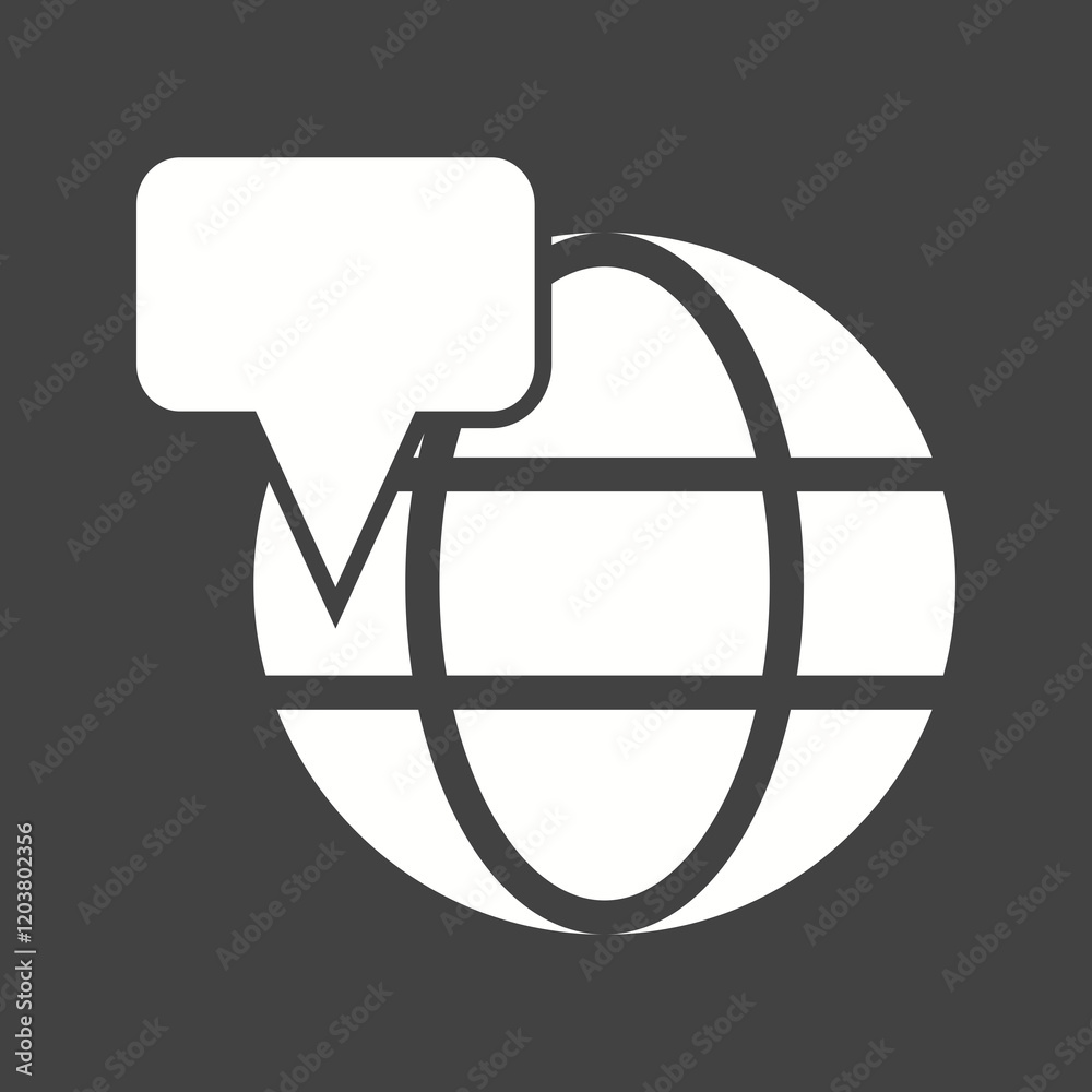 Maps & Navigation Glyph Inverted illustration.