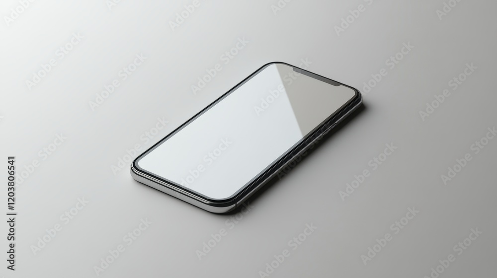 Blank mockup template of a smartphone on a neutral white background, with clean reflections and subtle lighting. Blank mockup template of a smartphone on a neutral white background, with clean reflections and subtle lighting.