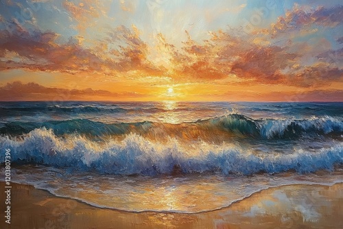 Sunset by the ocean featuring a girl enjoying the beautiful evening sky with ...