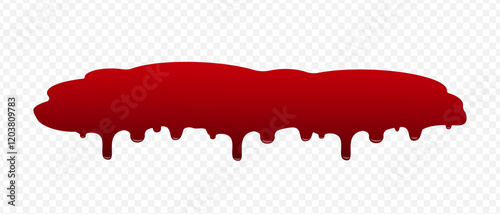 Puddle of blood. Bloodstain on the floor. Puddle of red paint. Human blood. Dripping with blood