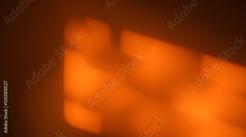 Abstract orange light shadow on wall.
