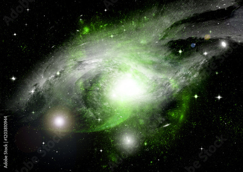 Obraz na płótnie Stars. of a planet and galaxy in a free space Elements of this image furnished by NASA w salonie