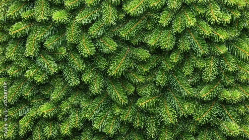 Lush Evergreen Texture: A Detailed Close-Up of Vibrant Green Pine Branches Lush Evergreen Texture: A Detailed Close-Up of Vibrant Green Pine Branches