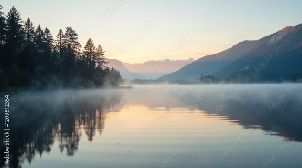 Serene Mountain Lake at Dawn Serene Mountain Lake at Dawn