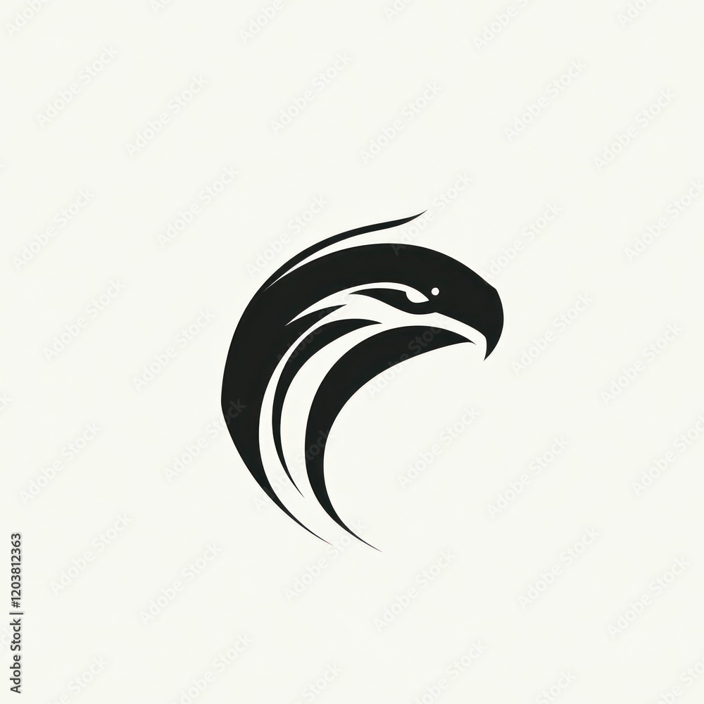 Obraz premium Abstract eagle silhouette graphic design. Possible use Logo concept
