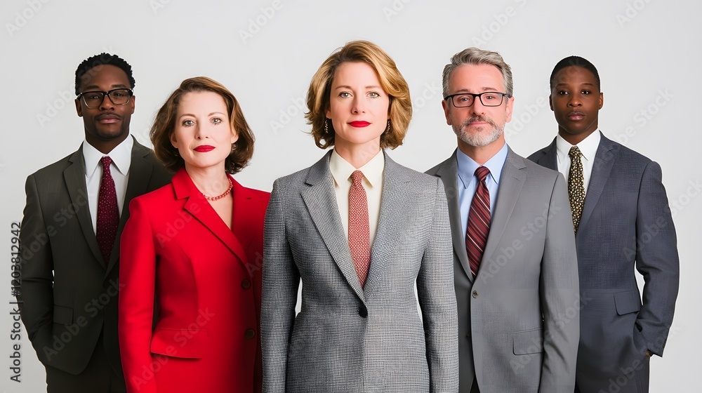 Diverse and Accomplished Business Leaders in Corporate Attire Posing for Group Portrait Diverse and Accomplished Business Leaders in Corporate Attire Posing for Group Portrait