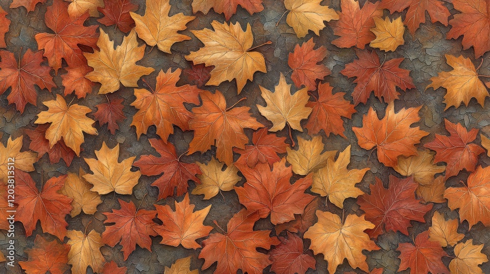 Autumnal Maple Leaf Carpet: A Symphony of Fall Colors Autumnal Maple Leaf Carpet: A Symphony of Fall Colors