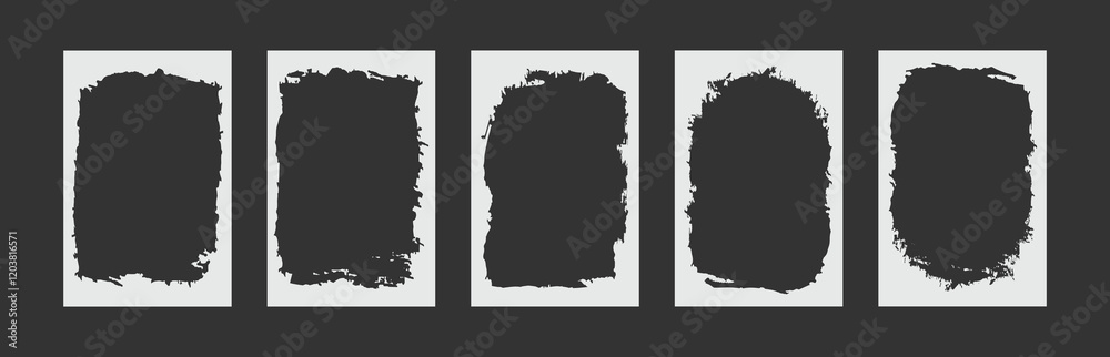 Fototapeta premium Grunge frame collection. Grunge border set. Vector. Vector trendy illustration.