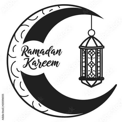 Silhouette of Ramadan Kareem background vector illustration design