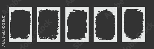 Grunge frame collection. Grunge border set. Vector. Vector trendy illustration.
