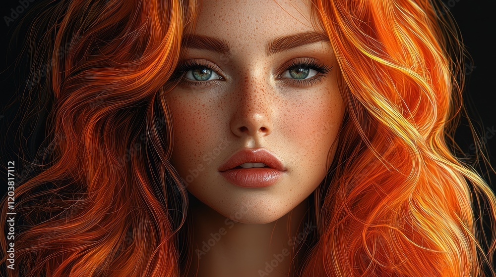 Obraz premium Portrait of a beautiful woman.