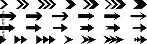 Collection different arrow signs. Black arrows icons. Arrows vector illustration. Modern simple arrows. Cursor. Arrow
