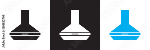 Exhaust, extractor hood icon vector for web and app.  isolated on white and black background. vector illustration. EPS 10