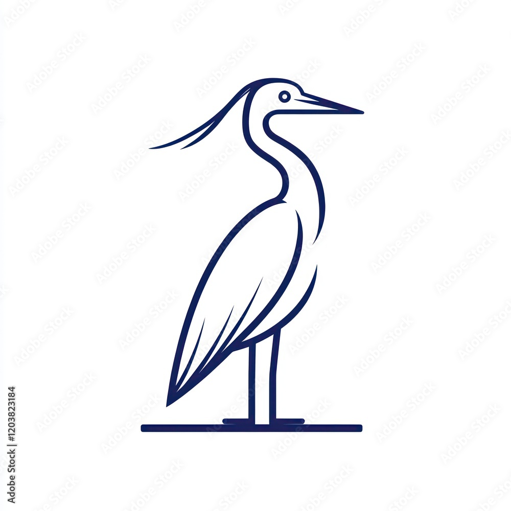 Fototapeta premium Elegant Heron Silhouette