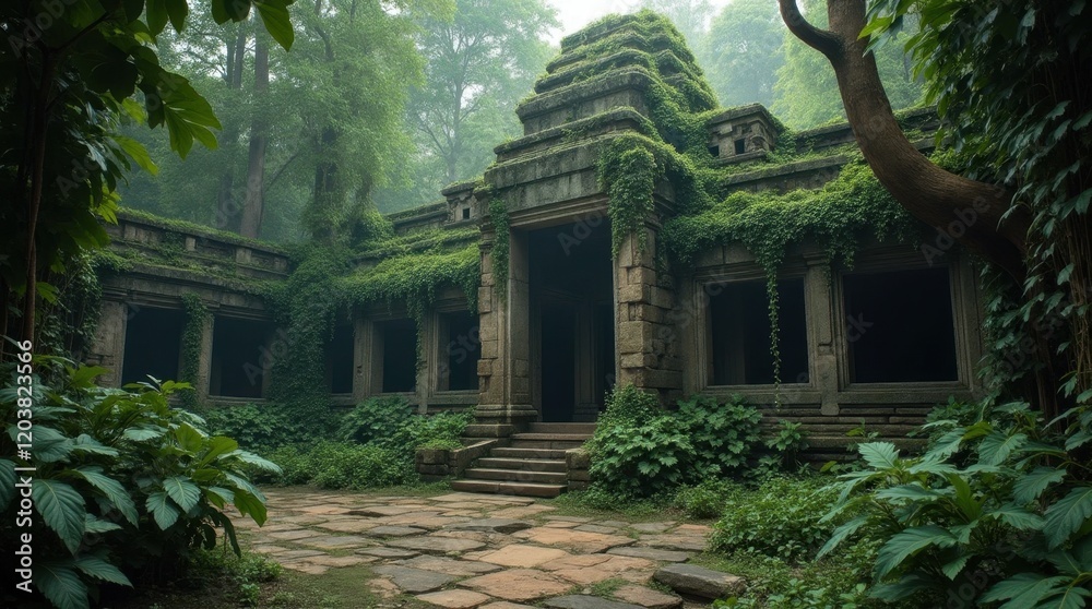 Ancient Overgrown Temple Hidden in a Jungle Ancient Overgrown Temple Hidden in a Jungle