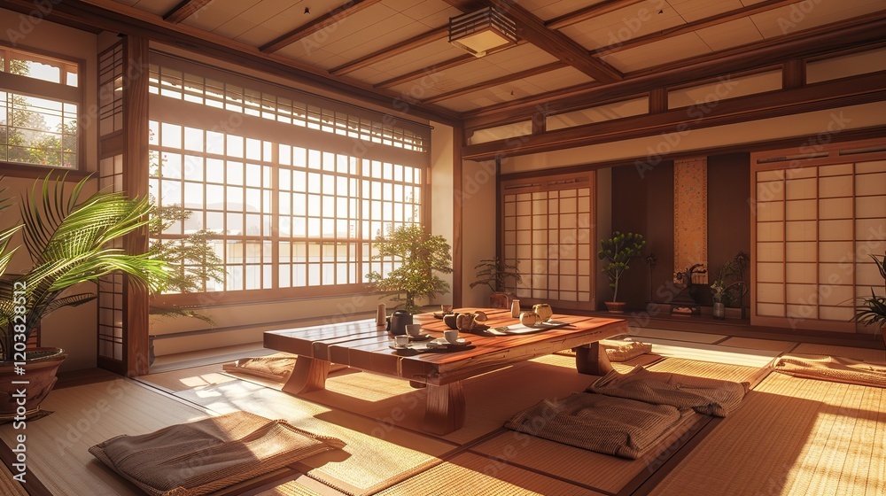 Fototapeta premium Interior of beautiful dining room 