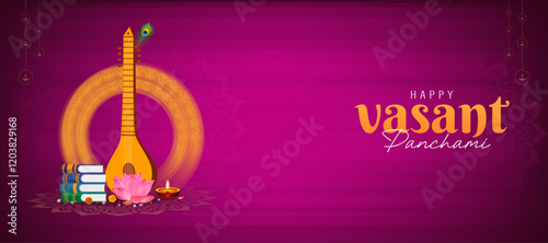 Vasant Panchami Banner, Graphic Design Art Social Media Poster
