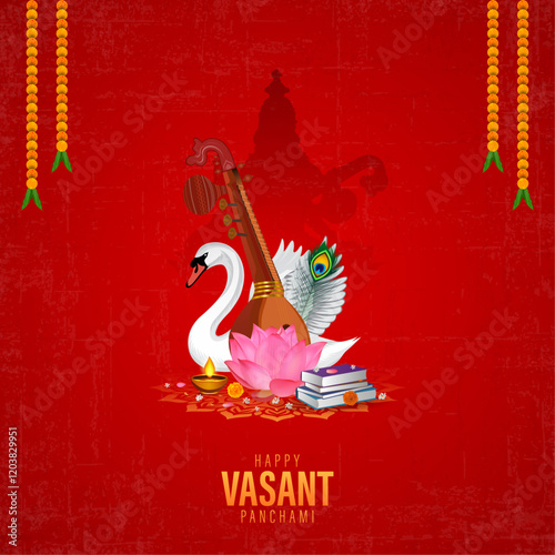 Vasant Panchami, Happy Vasant Panchami, Poster, Graphic Design Art