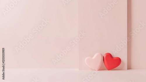 Red heart shapes background for valentines day and wedding inviation photo