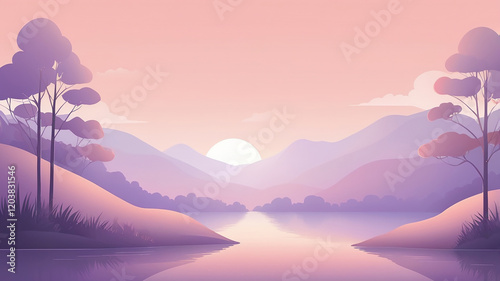 A soft gradient from light peach to lavender, creating a calming atmosphere