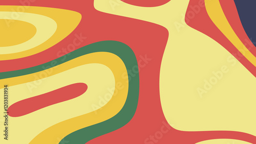 Abstract Groovy Bubble Pattern Lava Lamp Background