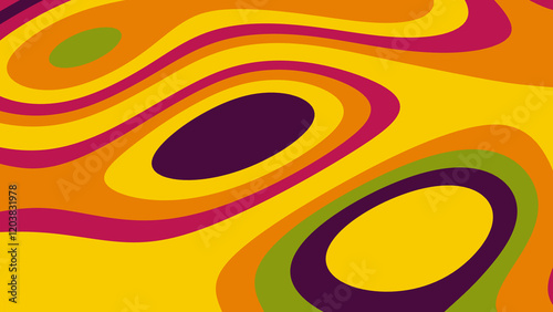 Orange And Red Groovy Bubble Pattern Lava Lamp Background